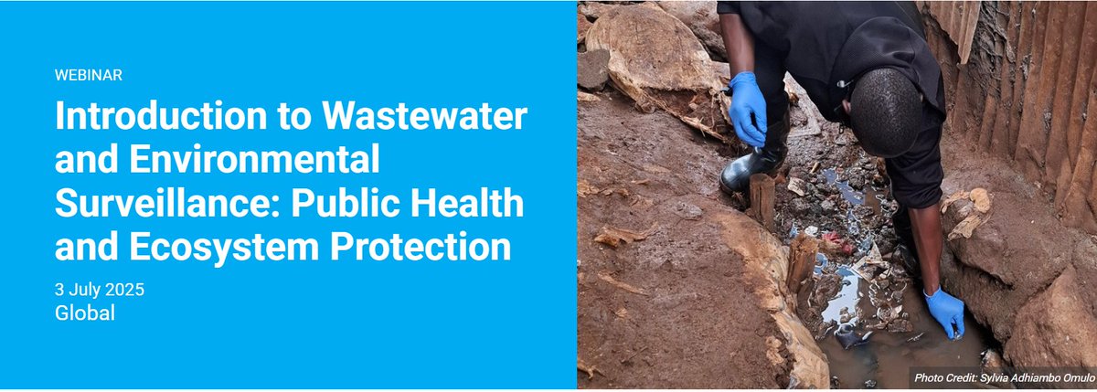 Bruce Gordon (@brucegordon_wsh) on Twitter photo TODAY: Join <a href="/WHO/">World Health Organization (WHO)</a> & <a href="/UNEP/">UN Environment Programme</a>, w/support from <a href="/EC_HERA/">EU HERA</a>, for a new #WastewaterSurveillance for Africa webinar. Explore how wastewater & environmental monitoring protect health & ecosystems.
Insights from 🇿🇦 South Africa & 🇺🇬 Uganda.
🕒 15:00–16:30 EAT
🔗 Join: tinyurl.com/2dra5w9y TODAY: Join <a href="/WHO/">World Health Organization (WHO)</a> & <a href="/UNEP/">UN Environment Programme</a>, w/support from <a href="/EC_HERA/">EU HERA</a>, for a new #WastewaterSurveillance for Africa webinar. Explore how wastewater & environmental monitoring protect health & ecosystems.
Insights from 🇿🇦 South Africa & 🇺🇬 Uganda.
🕒 15:00–16:30 EAT
🔗 Join: tinyurl.com/2dra5w9y