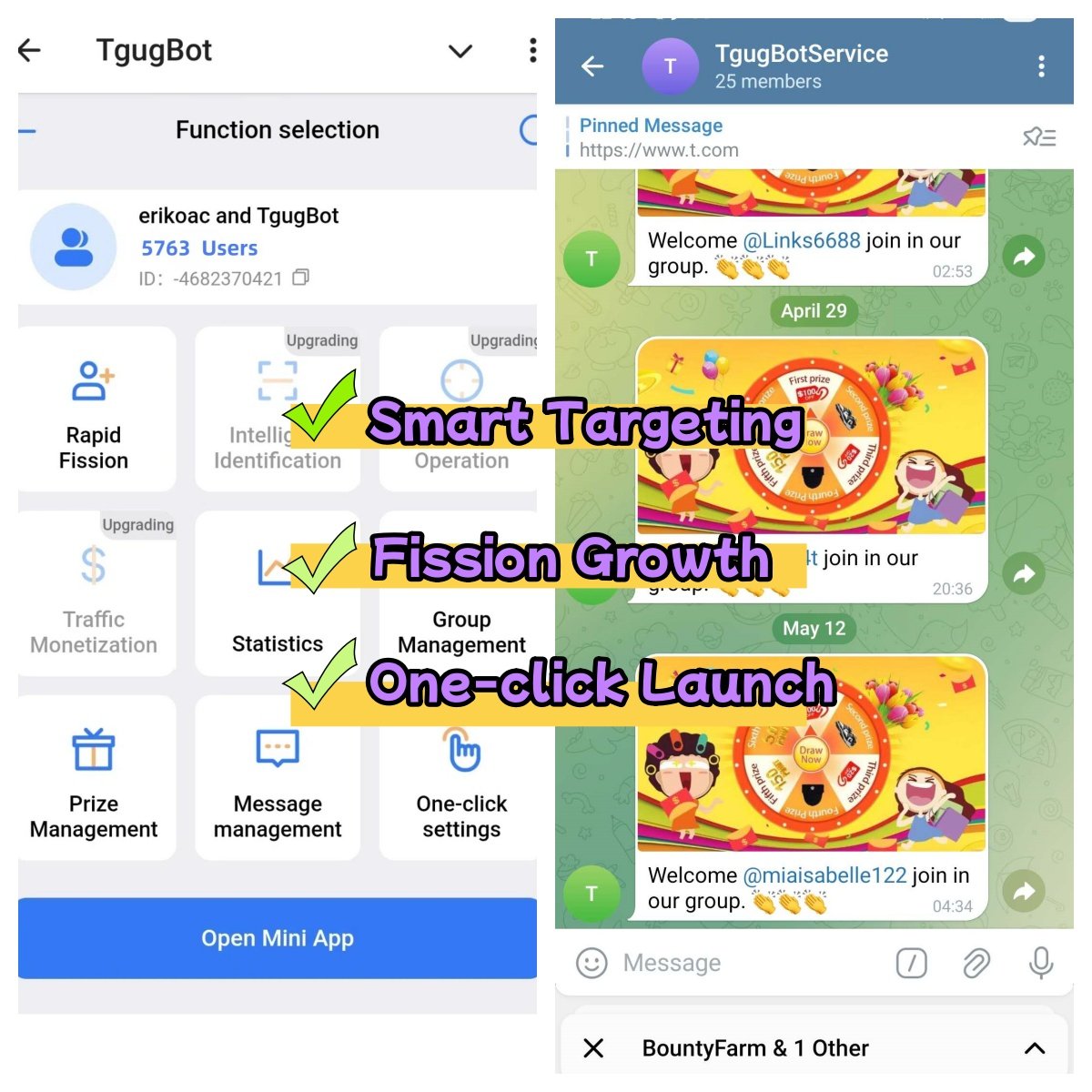 tgsisilove's tweet image. 💡 Smart user acquisition in Telegram is real.
TgugBot helped this project grow 496% with task-driven engagement, 100% automated.
Conversion ↑, cost ↓, results measurable.
\#TelegramAutomation #LeadGen