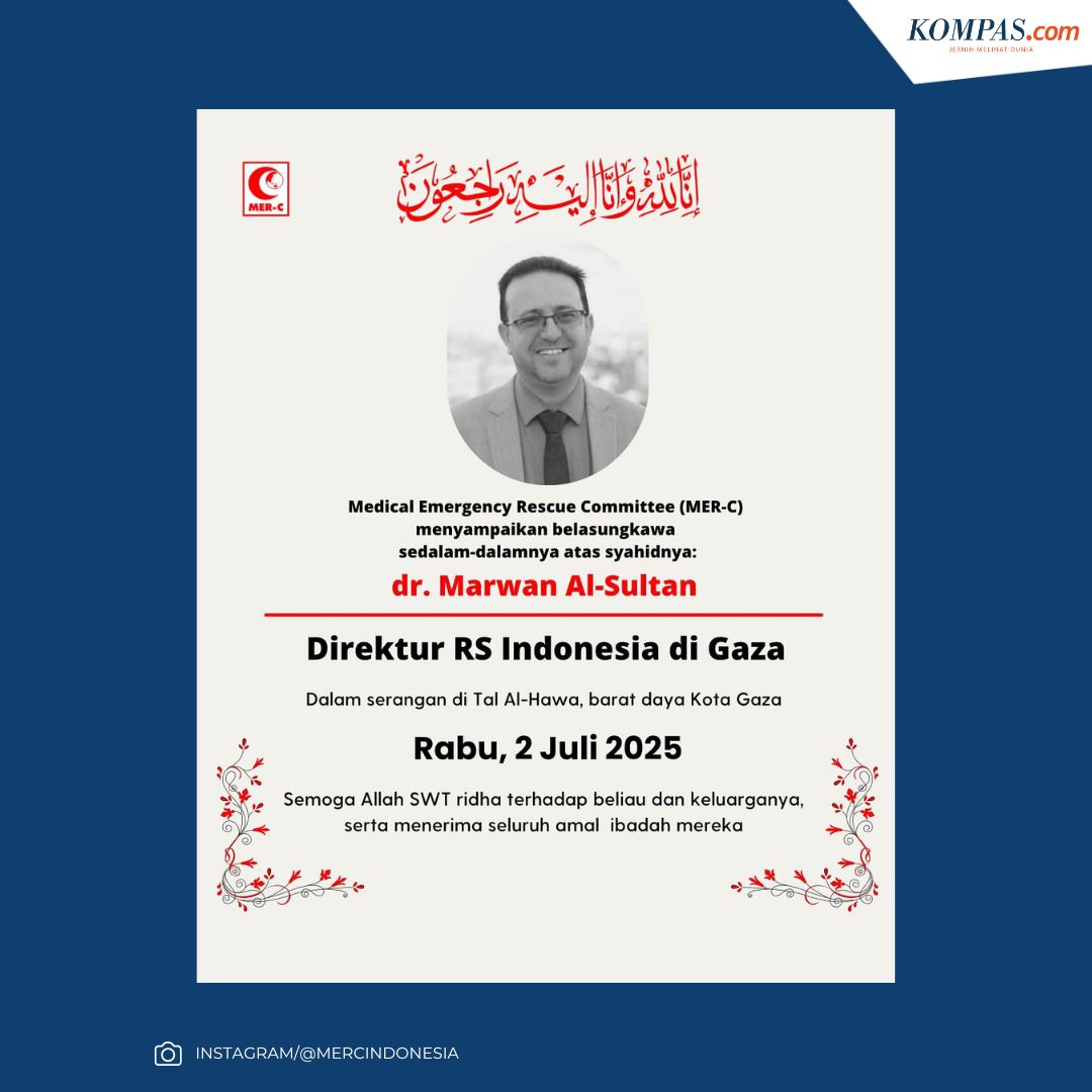 Rumah Dibom Israel, Direktur RS Indonesia di Gaza Meninggal

Baca di kompas.com/global/read/20…
