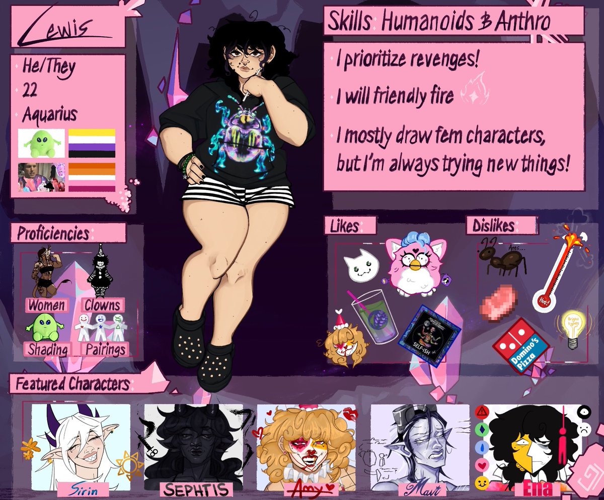 DogmaObsec's tweet image. Artfight card!!! FOLLOW ME 🗣️
#artfight2025 #TEAMCRYSTALS