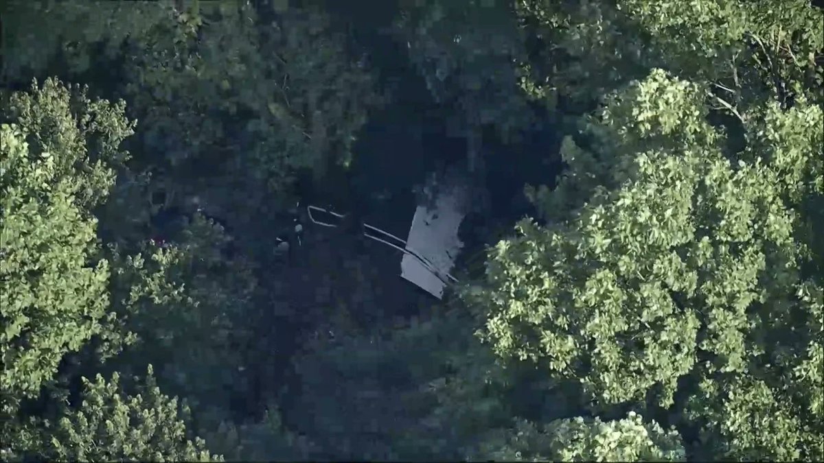 Fifteen people were taken to a hospital when a skydiving aircraft went off a runway and crashed in the woods near an airport in southern New Jersey on Wednesday evening, according to authorities. (AP)