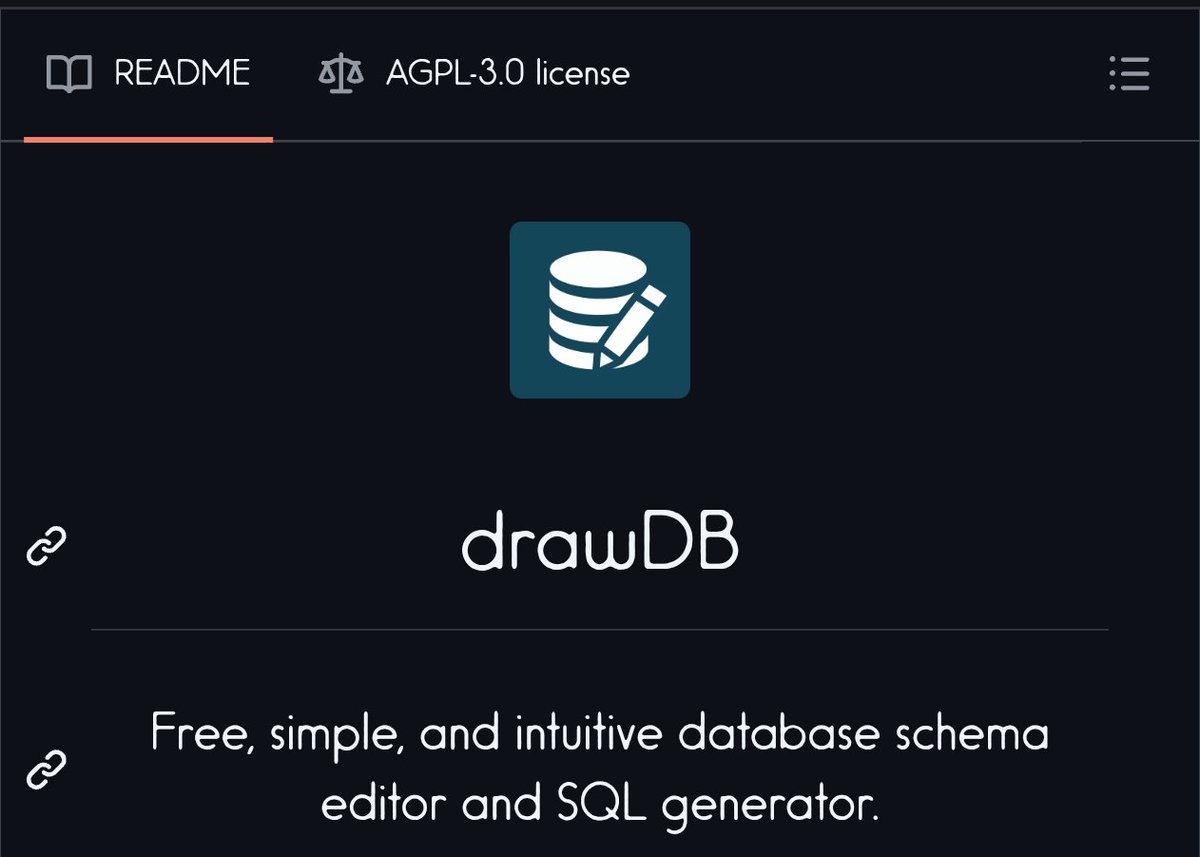 GithubProjects's tweet image. Free, simple, and intuitive online database diagram editor and SQL generator.