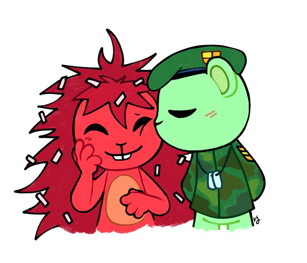 Kiss
#htf擬人化 #happytreefriends #flippyxflaky #flippy #flaky