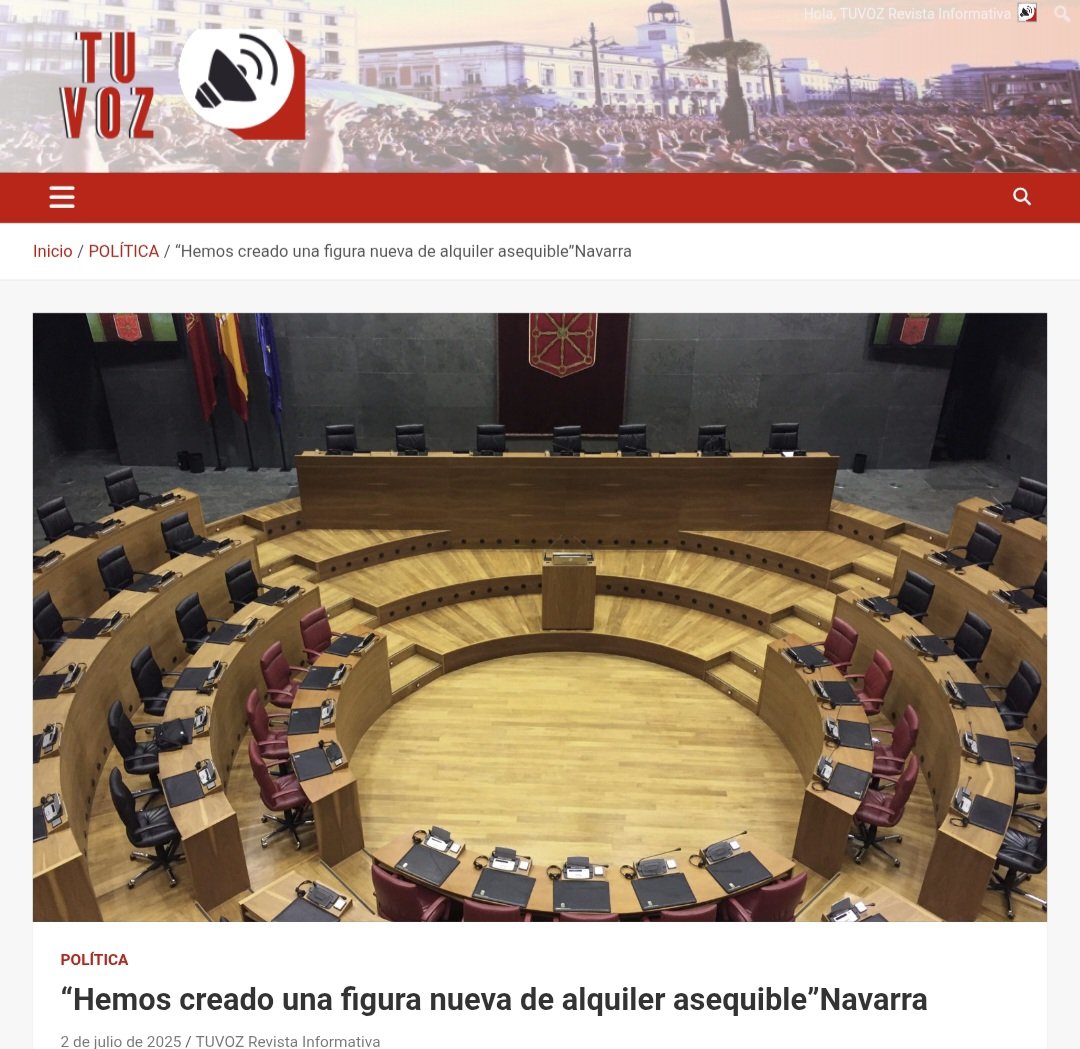 DiasporaEspa's tweet photo. Hemos creado una figura nueva de $alquiler asequible”Navarra
ENTREVISTA A DANIEL LÓPEZ
$Diputado del grupo parlamentario #ContigoNavarra-#Zurekin #Nafarroa, Daniel López, dio a conocer detalles de la Ley de Vivienda aprobada en #Navarra el pasado 19 de junio. Arquitecto y actual Secretario de Organización de #Podemos en Navarra, sostuvo que “Todas las medidas que se han adoptado son más que necesarias, fáciles de tomar, fáciles de adoptar en el supuesto caso de que quieras arreglar el tema de la vivienda, porque luego tenemos otras comunidades como #Madrid que lo que dicen que hay que hacer es construir más, y ya está”
https://t.co/hU93BDccFG