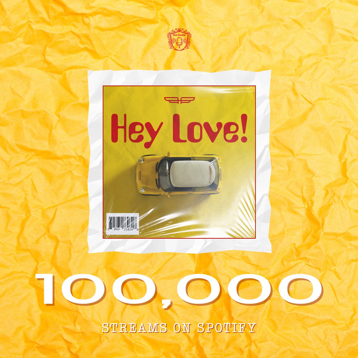 [SPOTIFY STREAM COUNT]

A shy heart's loudest love song is still making its way into yours, one play at a time. 🫶

‘Hey Love!’ by <a href="/PressHitPlay/">Press Hit Play Official</a> has officially reached 100K streams on Spotify! 🎉

Let the music speak, hit play:
🔗open.spotify.com/track/1y56zzID…

#HeyLove #Press_Hit_Play