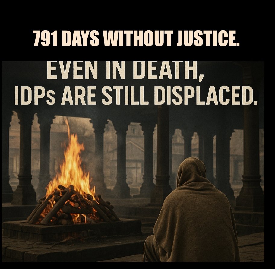 Manipur Times (@manipurtimes) on Twitter photo Support <a href="/ReliefCampIDPs/">Relief Camp IDPs</a>
It hurts to see such messages from IDPs
At least in death, let IDPs be cremated in their ancestral land. Displaced in life โ must they be denied dignity even in death?
#RightToCremate #JusticeForIDPs
<a href="/UN/">United Nations</a> <a href="/UNHumanRights/">UN Human Rights</a> <a href="/hrw/">Human Rights Watch</a> <a href="/amnesty/">Amnesty International</a> <a href="/ICRC/">ICRC</a> <a href="/UNDP/">UN Development</a> Support <a href="/ReliefCampIDPs/">Relief Camp IDPs</a>
It hurts to see such messages from IDPs
At least in death, let IDPs be cremated in their ancestral land. Displaced in life โ must they be denied dignity even in death?
#RightToCremate #JusticeForIDPs
<a href="/UN/">United Nations</a> <a href="/UNHumanRights/">UN Human Rights</a> <a href="/hrw/">Human Rights Watch</a> <a href="/amnesty/">Amnesty International</a> <a href="/ICRC/">ICRC</a> <a href="/UNDP/">UN Development</a>