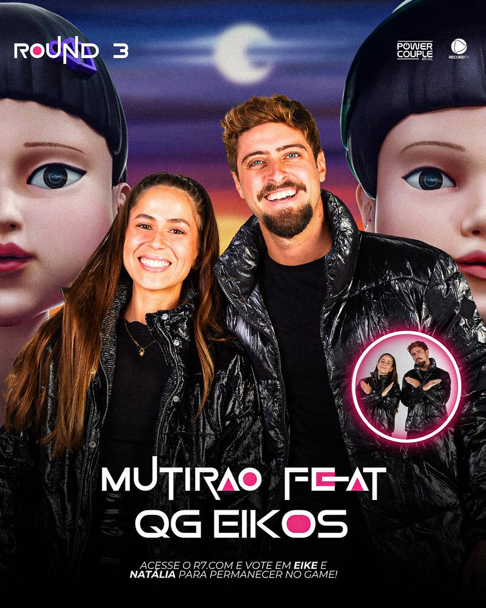 Eike Duarte (@eikeduarte) on Twitter photo 🪁 MUTIRÃO FEAT. <a href="/QGTEAMEIKOS/">QG Team Eikos | Fabio Brasil</a> 🪁
🗳️ A CADA 10 VOTOS COMENTEM UM EMOJI
⏰ ENCERRA 01:00
🚨 O VOTO É PRA FICAR, VOTEM NO CASAL EIKOS.
📍 META: 1.5K
📎 Link :record.r7.com/power-couple-b…
#FicaEikos || #PowerCouple || #PaisDaPipa 🪁 MUTIRÃO FEAT. <a href="/QGTEAMEIKOS/">QG Team Eikos | Fabio Brasil</a> 🪁
🗳️ A CADA 10 VOTOS COMENTEM UM EMOJI
⏰ ENCERRA 01:00
🚨 O VOTO É PRA FICAR, VOTEM NO CASAL EIKOS.
📍 META: 1.5K
📎 Link :record.r7.com/power-couple-b…
#FicaEikos || #PowerCouple || #PaisDaPipa