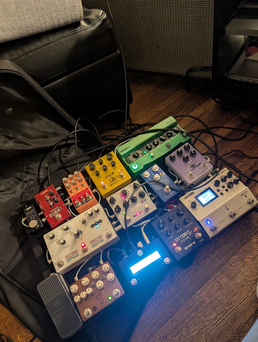 Finally programmed my pedal board for the new songs. Effect transitions about to go crazy and when I say crazy I actually mean really smooth.