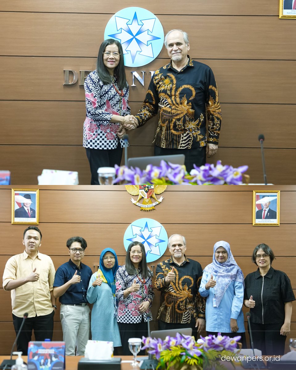 dewanpers's tweet image. Ketua Komisi Kemitraan dan Hubungan Antar Lembaga dan Infrastruktur, Rosarita Niken Widyastuti menerima kunjungan Dr. Javad Mottaghi, Adjunct Professor of HEC Montreal, Rabu (2/7) di Gedung Dewan Pers. #potretdewanpers #audiensi