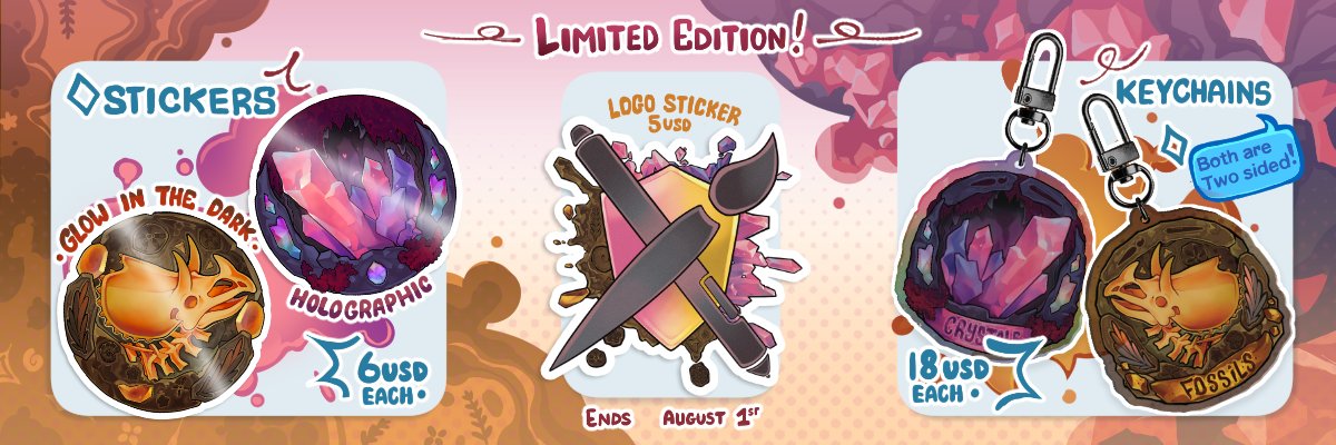 In case you missed it, we've launched exclusive Fossils vs Crystals merch!  

Pre-orders run until August 1st, so make sure to check them out! 👀 What other merch would you like to see in the future?