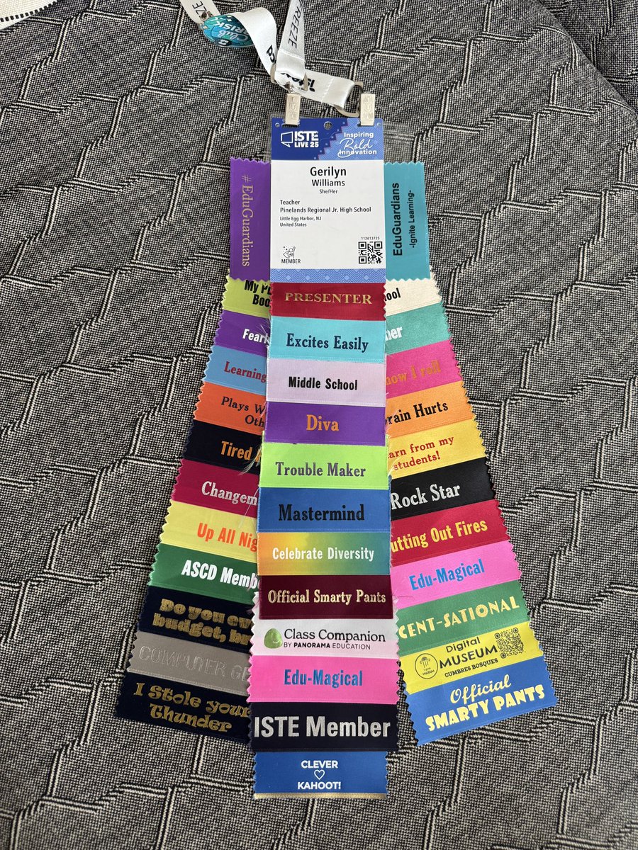 Memories created, ribbons collected, new skills acquired. #ISTElive 25 and #ASCDAnnual 25 are over 😢 but I’m already looking forward to next year in Orlando! Safe travels, friends. Until next year 💜💜💜