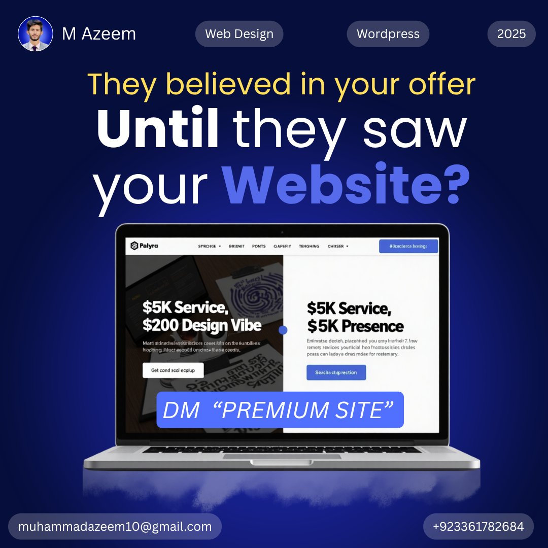 They believed in your offer —
until they saw your website.
And just like that… the sale died. 🧵