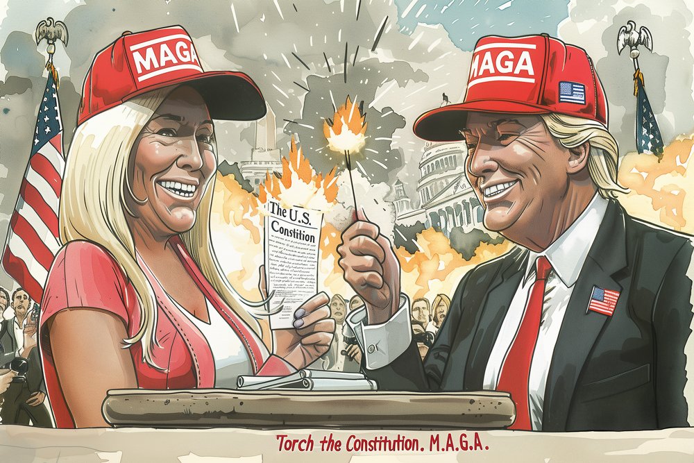 Max Flugrath🗳️ (@maxflugrath) on Twitter photo NEW: On the eve of July 4th, Rep. MTG is celebrating freedom with her own kind of fireworks: a bill that lights the Constitution on fire.
– Follows Project 2025
– Erases millions from the Census
– Guts the 14th Amendment
– Rigs congressional maps
More: open.substack.com/pub/rightsandi… NEW: On the eve of July 4th, Rep. MTG is celebrating freedom with her own kind of fireworks: a bill that lights the Constitution on fire.
– Follows Project 2025
– Erases millions from the Census
– Guts the 14th Amendment
– Rigs congressional maps
More: open.substack.com/pub/rightsandi…