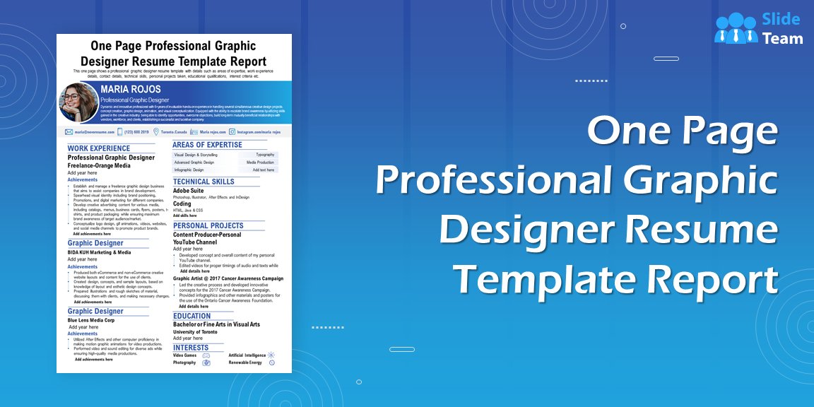 🎨First impressions matter—make yours unforgettable!

Our One-Page Graphic Designer Resume Template blends bold visuals with clean structure to showcase your talent in a snap.

Hire-worthy. Scroll-stopping. Uniquely you.✨bit.ly/3In3ifr

#GraphicDesign #HireMe #SlideTeam