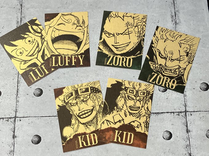 ONE PIECE 黄金カードコレクション 全10種 ONE PIECE』黄金カードコレクション 2枚入り 第1弾 （全10組