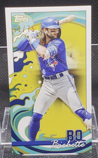 Added another Bo Bichette jersey numbered card to the PC tonight. 2022 Topps Rip Mini #d 11/75.  <a href="/CardPurchaser/">Card Purchaser</a> <a href="/CardsCottage/">CottageCountryCards</a>