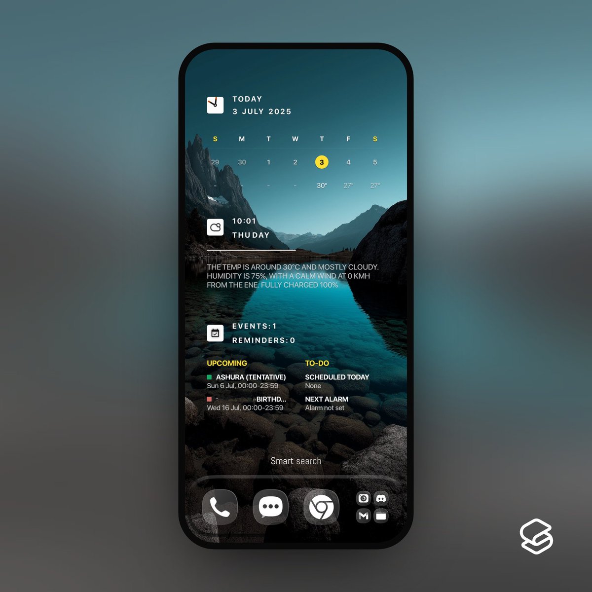 Screen Vibes (@homescreenvibes) on Twitter photo My #SmartLauncher.
Wallpaper Central <a href="/sfondi_ispazio/">Wallpapers Central by @iSpazio</a>
OneGlass 7 icons <a href="/EatosApps/">Eatos</a>
Widgets inspired by <a href="/daaniyalansari_/">Daniyal Ansari</a>
Huge shout-out to <a href="/erikbucik/">Erik Bucik</a> for his amazing calendar formulas
Dock overlay <a href="/Attairdu57slm/">Att57 </a> (Innovation)
#Android #Homescreen #Wallpaper #Widgets #Icons My #SmartLauncher.
Wallpaper Central <a href="/sfondi_ispazio/">Wallpapers Central by @iSpazio</a>
OneGlass 7 icons <a href="/EatosApps/">Eatos</a>
Widgets inspired by <a href="/daaniyalansari_/">Daniyal Ansari</a>
Huge shout-out to <a href="/erikbucik/">Erik Bucik</a> for his amazing calendar formulas
Dock overlay <a href="/Attairdu57slm/">Att57 </a> (Innovation)
#Android #Homescreen #Wallpaper #Widgets #Icons
