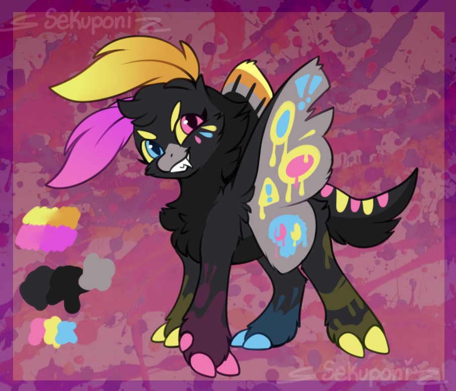 Spray paint moffling~ a since sold adopt!
