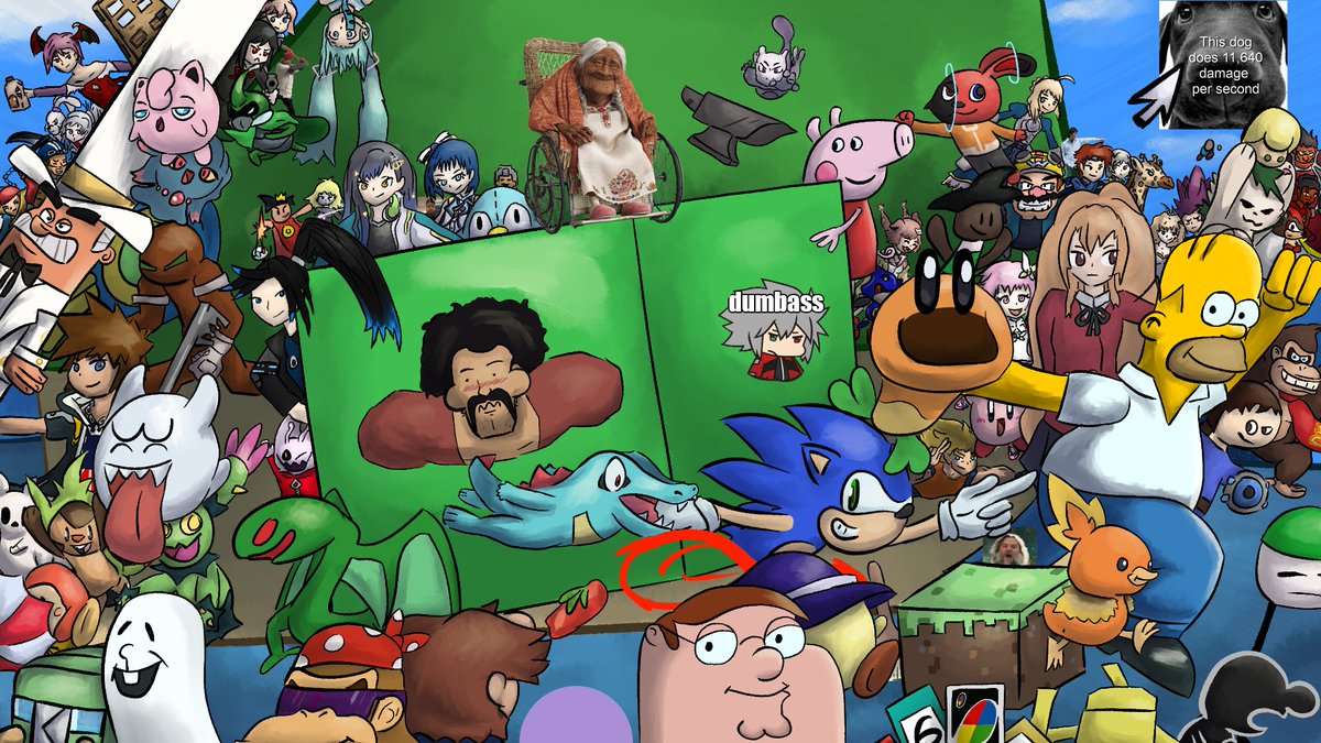jdudd0's tweet image. I drew this, featuring a ton of custom characters and assists from #Fraymakers! It was a lot of fun to draw, and took a while. Over 80 different characters and assist are present! This game has really been helping me grow as an artist. It's been very fun!
