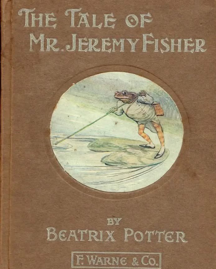 BeatrixPotterSo's tweet image. 🐸In July 1906 The Tale of Mr. Jeremy Fisher was published-inviting readers into a rainy world of lily pads & one rather unlucky fishing trip. This amphibious gentleman has been charming hearts for 119 years, reminding us that even the soggiest adventures can be splendid stories.