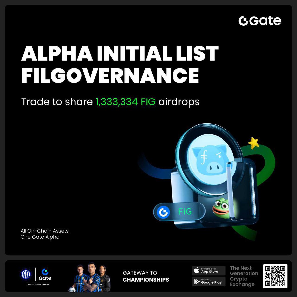 🚀 $FIG is now live on Gate Alpha with a 1.33M FIG airdrop! Earn rewards  by: ✓ Trading just $50/day ✓ Trading 150 USDT for instant 648 FIG ✓ Staking  $FIL to