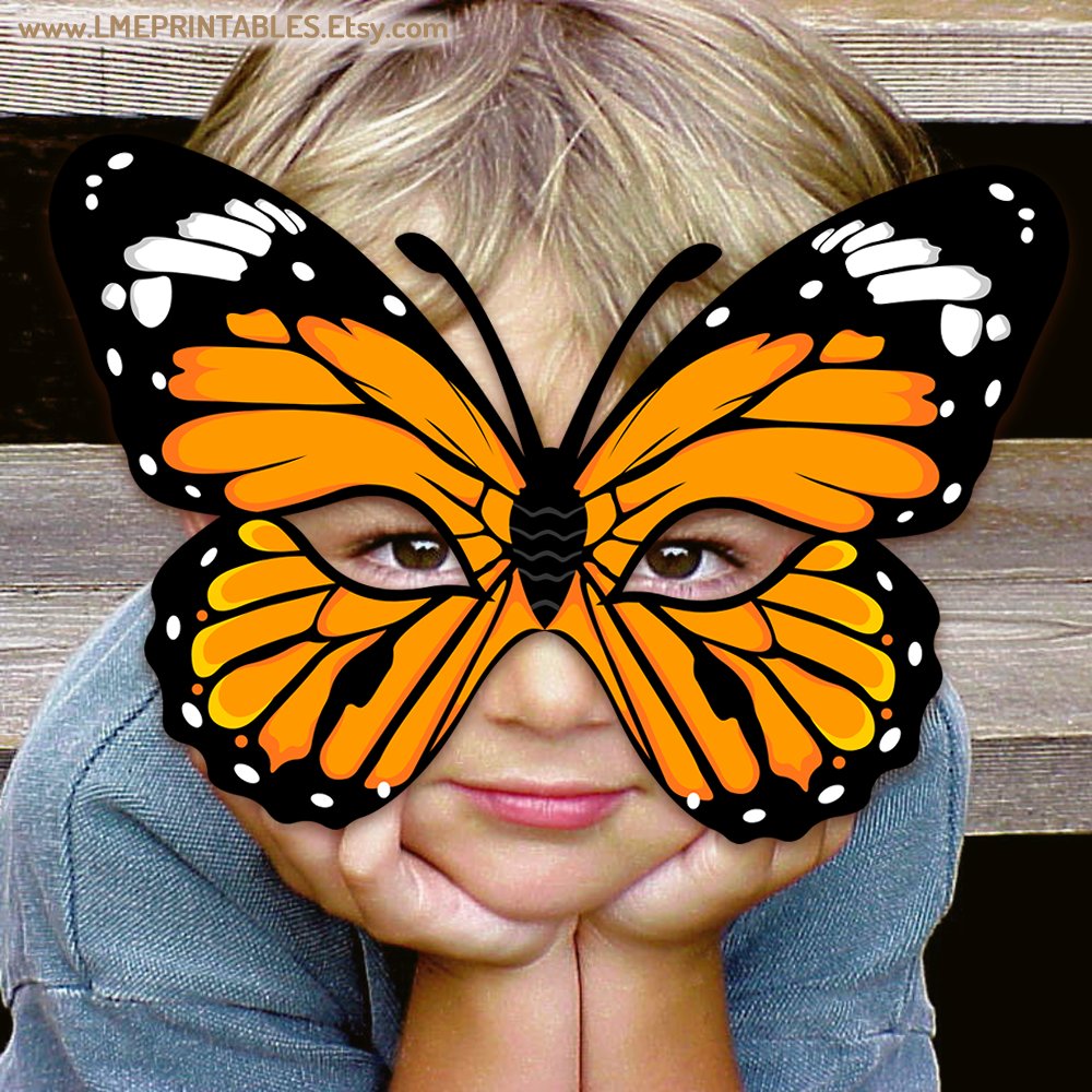 lmeprintables's tweet photo. Monarch Butterfly Mask Printable Carnival Costume Animal Insect Bug Nymph Moth DIY Adult Kid Party Halloween Photo Booth Masquerade Birthday https://t.co/miDG3iQd6l via @Etsy #butterflymask #butterflycostume #animalmasks #animalcostumes #lastminutecostume #easymasks #insectmasks https://t.co/Xttl4NiTgJ