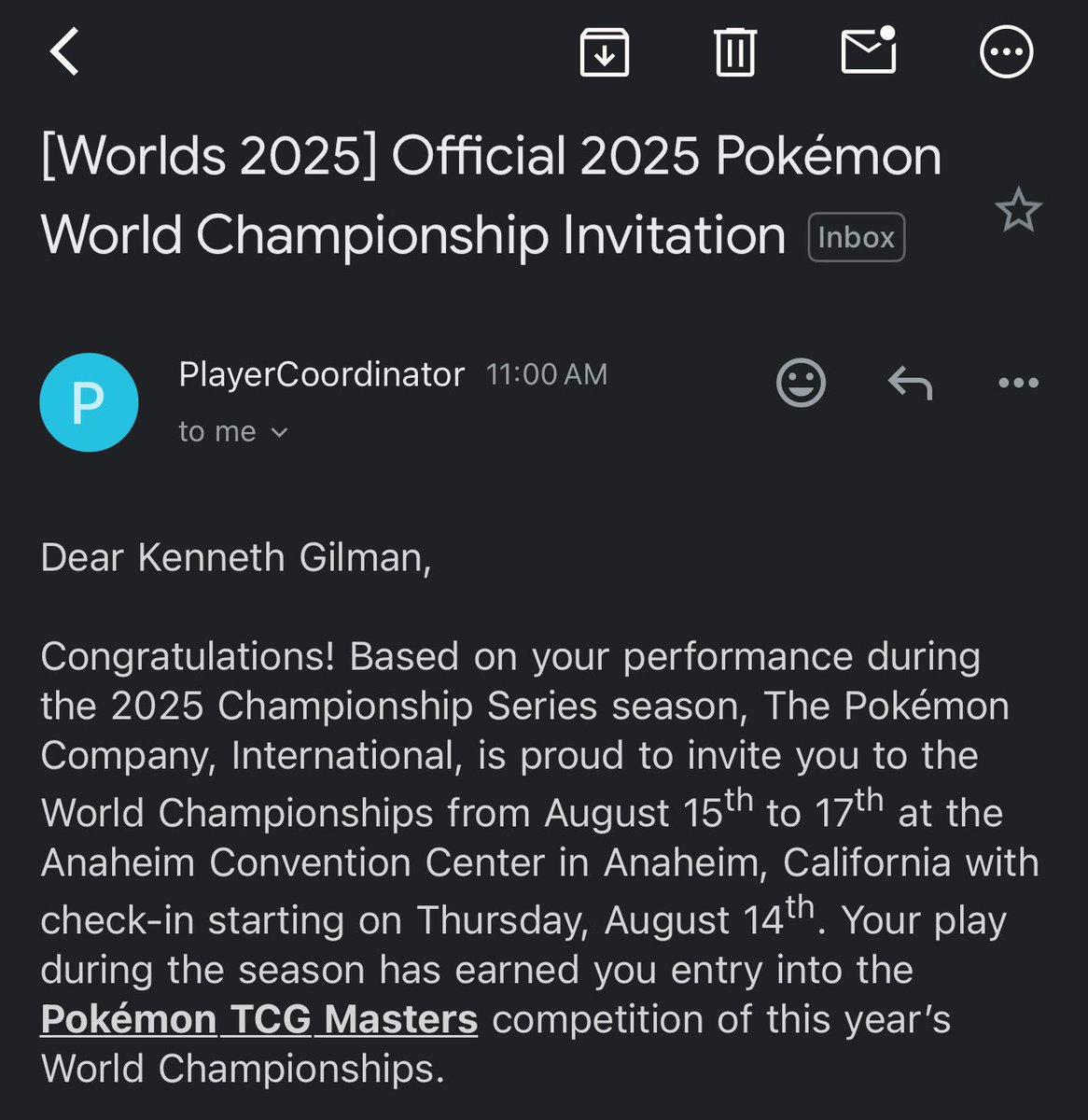 A little late but I’ll be attending Worlds this year as a TCG competitor! Very proud of my first season and completely blew away my expectations of what I was capable of!

2nd at a regional was definitely not what I expected but I’m coming for 1st this season!

SO: <a href="/Cardboardia1/">Cardboardia</a>