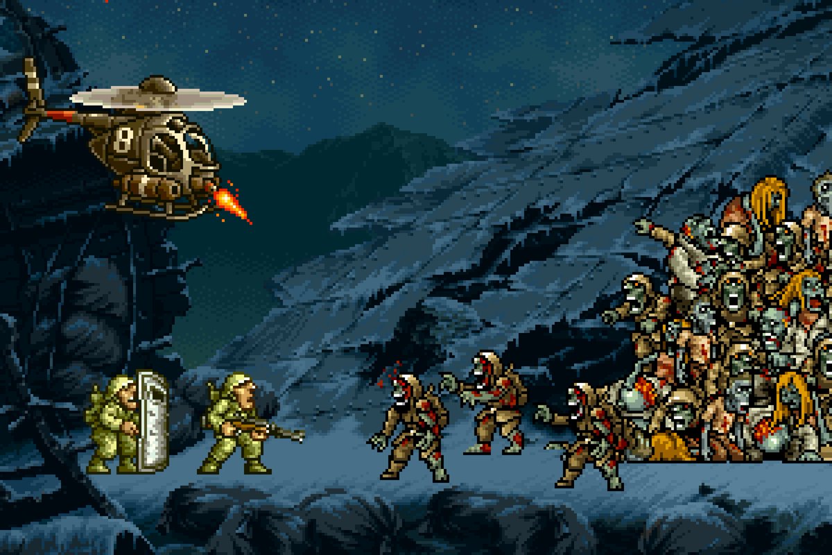 gus08717's tweet image. Los últimos en pie 💥💯
●300x250pxls
●Resolución:3000x2000 pxls
#PixelArt #MetalSlug #Sprites #PixelEdit #FanArt #RetroGaming #IndieDev #ArcadeStyle #GameArt #Zombies #PixelSoldiers #ArtistaPixel
#HNL17 #HL #MS