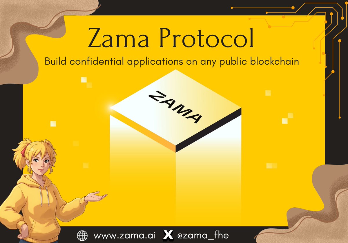 bellolluu's tweet photo. 1/6🧵 Privacy on-chain? 🛡️
@zama ’s got it 🔐✨

Zama is an open source cryptography company that builds state-of-the-art Fully Homomorphic Encryption (FHE) solutions for blockchain.

Let’s dive in 👇🏻

#ZamaCreatorProgram https://t.co/456picPOep