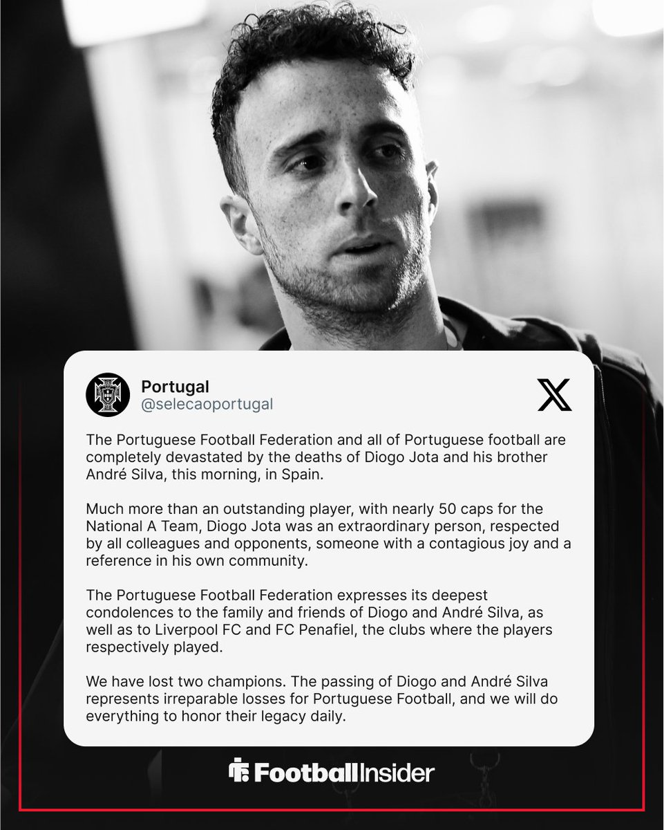📲 The Portuguese Football Federation has released a statement in the wake of this morning's tragic news.