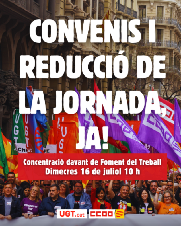 Ells bloquegen, nosaltres ens mobilitzem!
La patronal està bloquejant la negociació dels convenis i la reducció de la jornada laboral. Sortim al carrer!