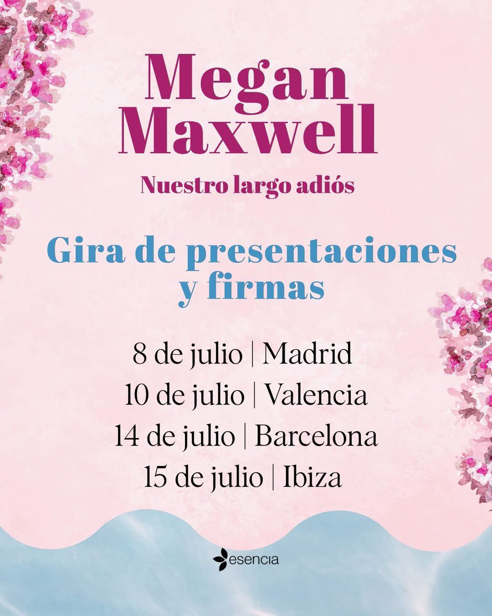 Guerrera/os
Para los que me preguntáis dónde estaré firmando NUESTRO LARGO ADIÓS, en el mes de julio, aquí lo tenéis. En breve os pondré lugar y horario. (Si se añadiera algún ciudad más, os avisaría)
¡Nos vemossssss!
Besossss
