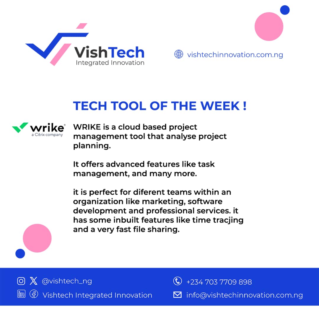vishtech_ng's tweet photo. Wrike keeps you and your workspace on track. ✅
#Wrike #ProjectManagement #Worksmater #BuildProductivity #TechTools #Growth https://t.co/SU5glotLMD