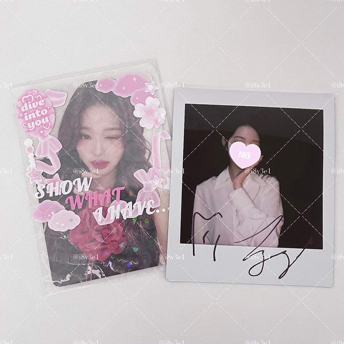 ive レイ　直筆サイン入りチェキ　ポラロイド　金髪 ive レイ直筆サイン入りチェキポラロイド金髪