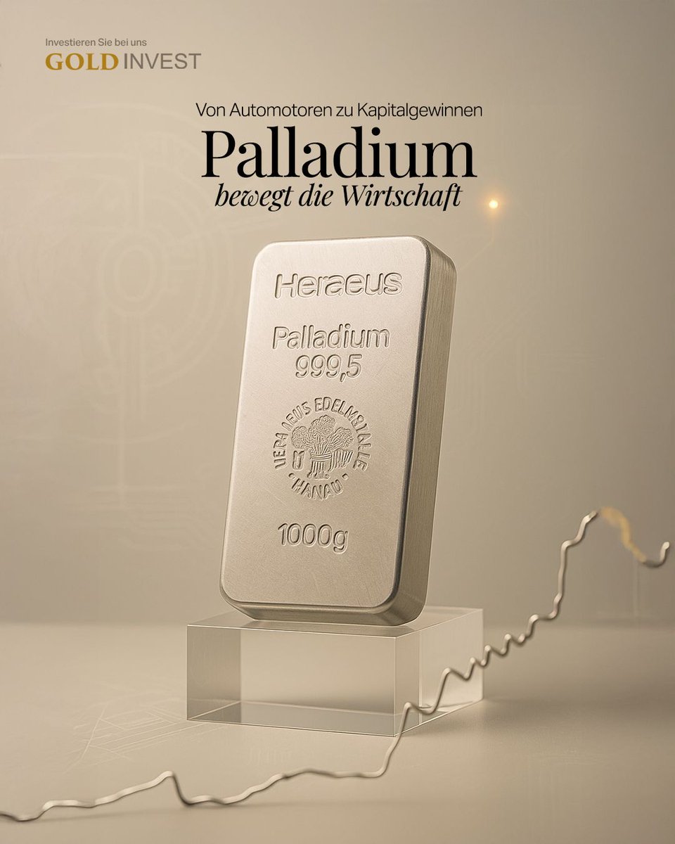 Hinter dem Steuer von Innovationen und unter der Motorhaube von wachstumsstarken Portfolios - Palladium ist nicht nur ein Metall, sondern eine Bewegung.
#Palladium #Edelmetalle #AlternativeInvestments #GoldInvest #ZukunftdesInvestierens #SelteneMetalle