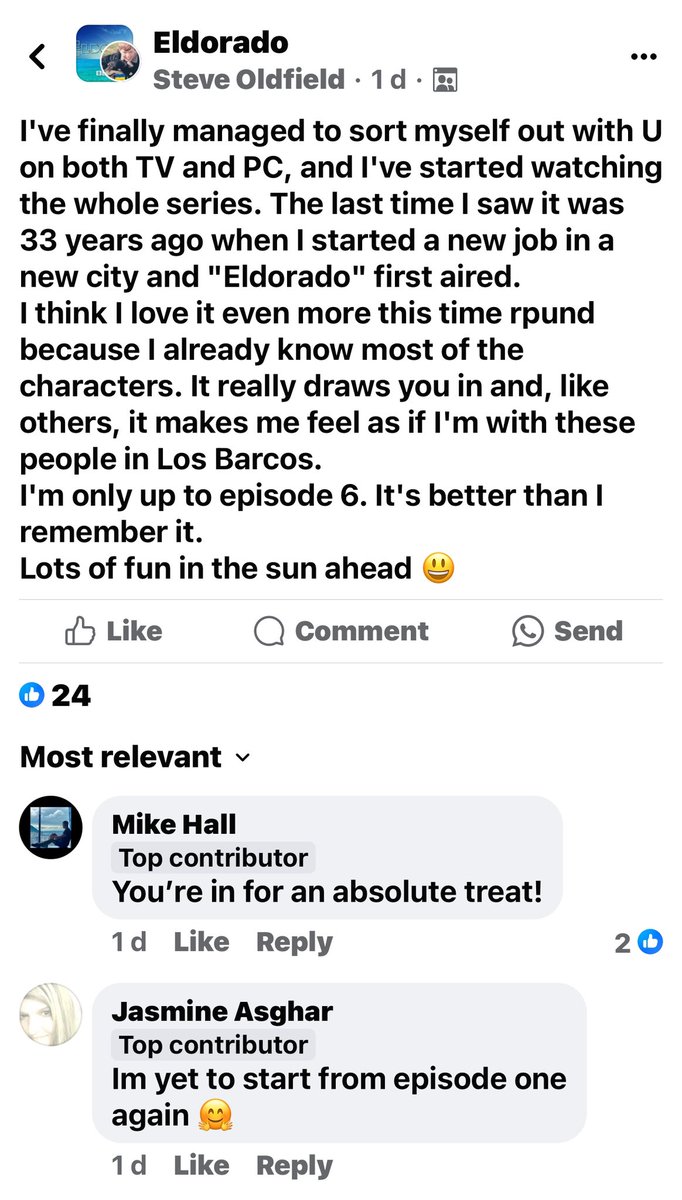 Eldorado Fans Rewatching the Rerun <a href="/BBCEldorado/">ELDORADO</a>
