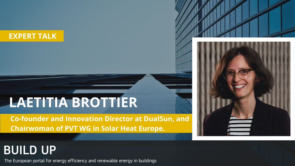 BUILD UP (@eu_buildup) on Twitter photo We had the pleasure of interviewing the expert Laetitia Brottier, Co-founder and Innovation Director at <a href="/DualSun_fr/">Dualsun</a> , and Chairwoman of PVT WG in <a href="/SolarHeat_EU/">Solar Heat Europe</a>
She discussed about how to maximise solar energy in buildings and related topicsāļø
šbuild-up.ec.europa.eu/en/resources-a⦠We had the pleasure of interviewing the expert Laetitia Brottier, Co-founder and Innovation Director at <a href="/DualSun_fr/">Dualsun</a> , and Chairwoman of PVT WG in <a href="/SolarHeat_EU/">Solar Heat Europe</a>
She discussed about how to maximise solar energy in buildings and related topicsāļø
šbuild-up.ec.europa.eu/en/resources-aā¦