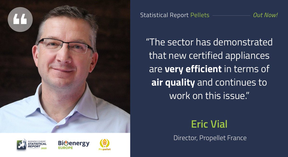 🌍 New certified #pelletappliances are very efficient and help improve #AirQuality .
Yet the sector faces pressure as subsidies are questioned and misconceptions spread.
📊 Discover the Pellet Statistical Report 2025:
 bioenergyeurope.org/statistical-re…
#Ecodesign #Bioenergy #Pellets