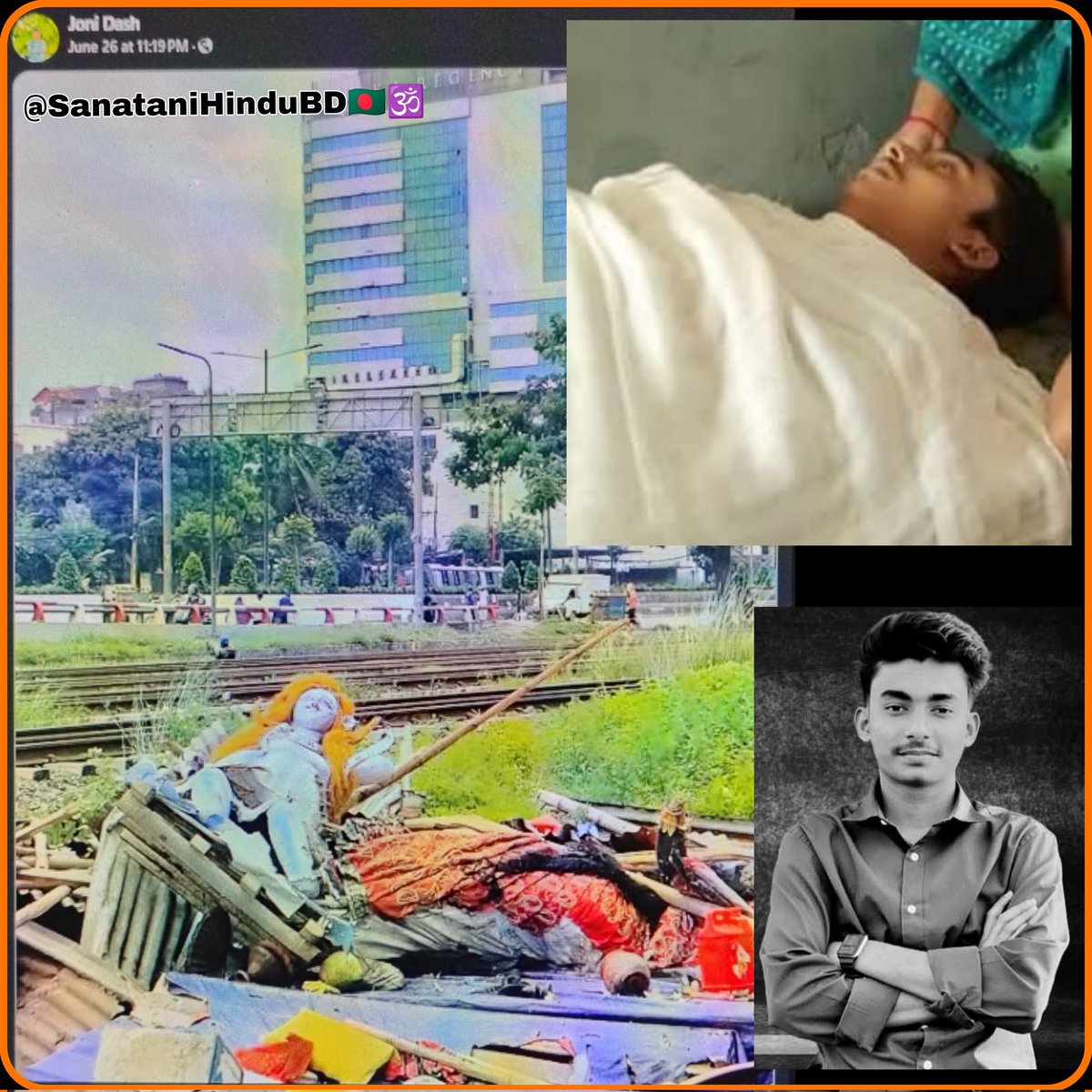 Bangladesh 🇧🇩 : 16 year old Hindu boy killed after multiple men enter his home and stabbed 🔪 him . 
His last Facebook post was about the temple demolition . 
Location 📍 Ram saha house , Deyanot , Hobiganj ,Sylhet  .