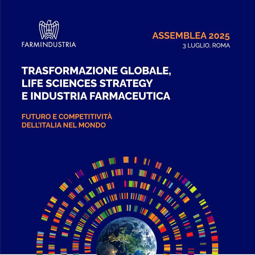 Alle 11:00 segui la diretta streaming della nostra Assemblea su farmindustria.it.
#3luglio #AssembleaFarmindustria2025