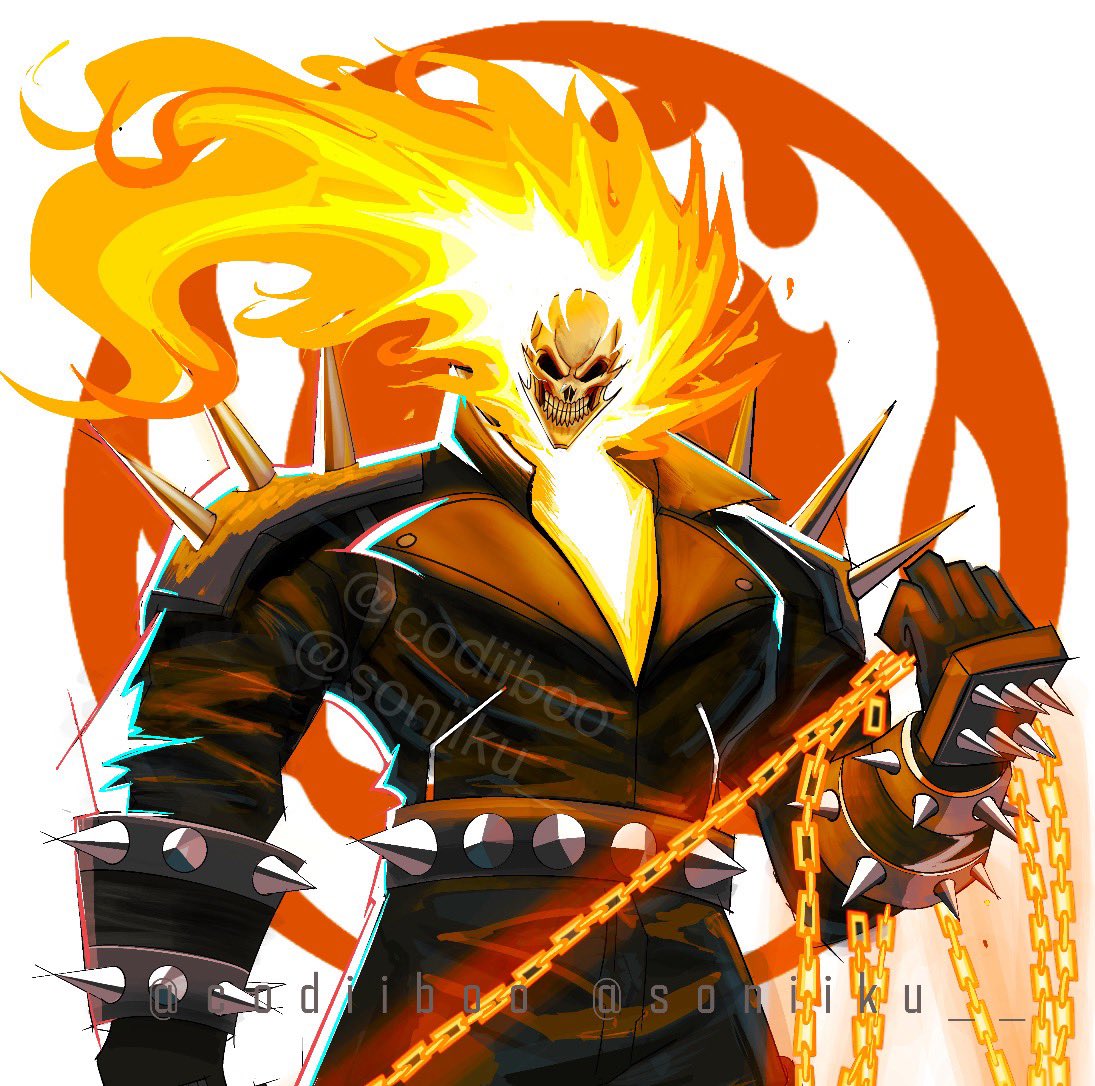 soniiku_'s tweet photo. [REPOST] here is MY take of ghost rider when he eventually gets added in marvel rivals 💀🔥... and yes he's a tank. #MarvelRivals
#GhostRider #MarvelRivalsLeaks https://t.co/O6Eznc8QeF