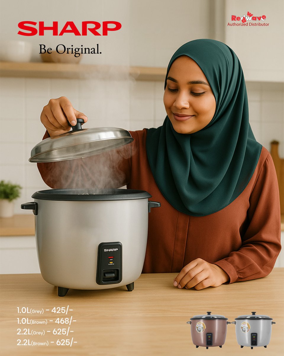 redwavemaldives's tweet image. ✨ Cooking made effortless, healthy and delicious!
Experience the joy of perfectly steamed rice with the SHARP Rice Cooker 🍚

#SharpRiceCooker #KitchenEssentials