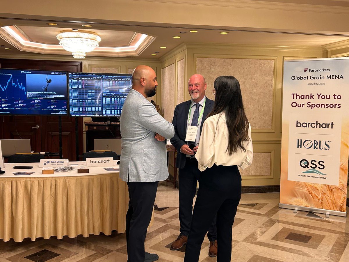 BlueOceanTS's tweet image. 🌽 Day 2 at the Global Grain MENA 2025 🌍

There’s a new commodities player in MENA @Barchart 

#globalgrain #mena2025 #commodities