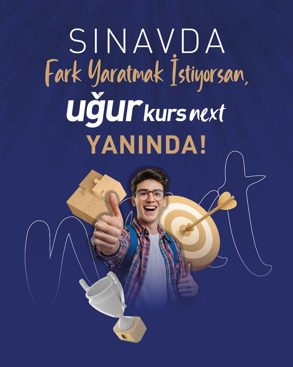 Yarım asrı aşkın sınava hazırlık deneyimiyle, her öğrencimizin potansiyelini zirveye taşıyoruz.  

Siz de başarıya giden yolda Uğur Kurs Nextle ilerleyin! 💙  
#UğurKursKazandırır