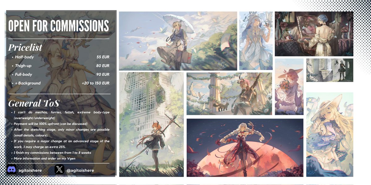 AgitoIsHere's tweet image. I'm still open for requests!
For more information and ToSes, visit my Vgen at vgen.co/AgitoIsHere
Contact me on Discord if interested
#Commission #VGenComm #VGenOpen