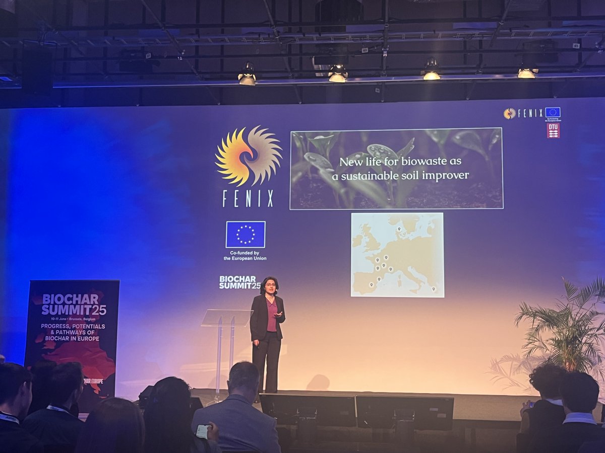 Fenix_ProjectEU's tweet image. @Fenix_ProjectEU joined the 2025 #BiocharSummit in Brussels (June 10–11), engaging with European experts on biochar’s role in climate action, carbon removal, and regenerative agriculture. A strong step toward policy and innovation. #Biochar #ClimateAction #FENIXProject