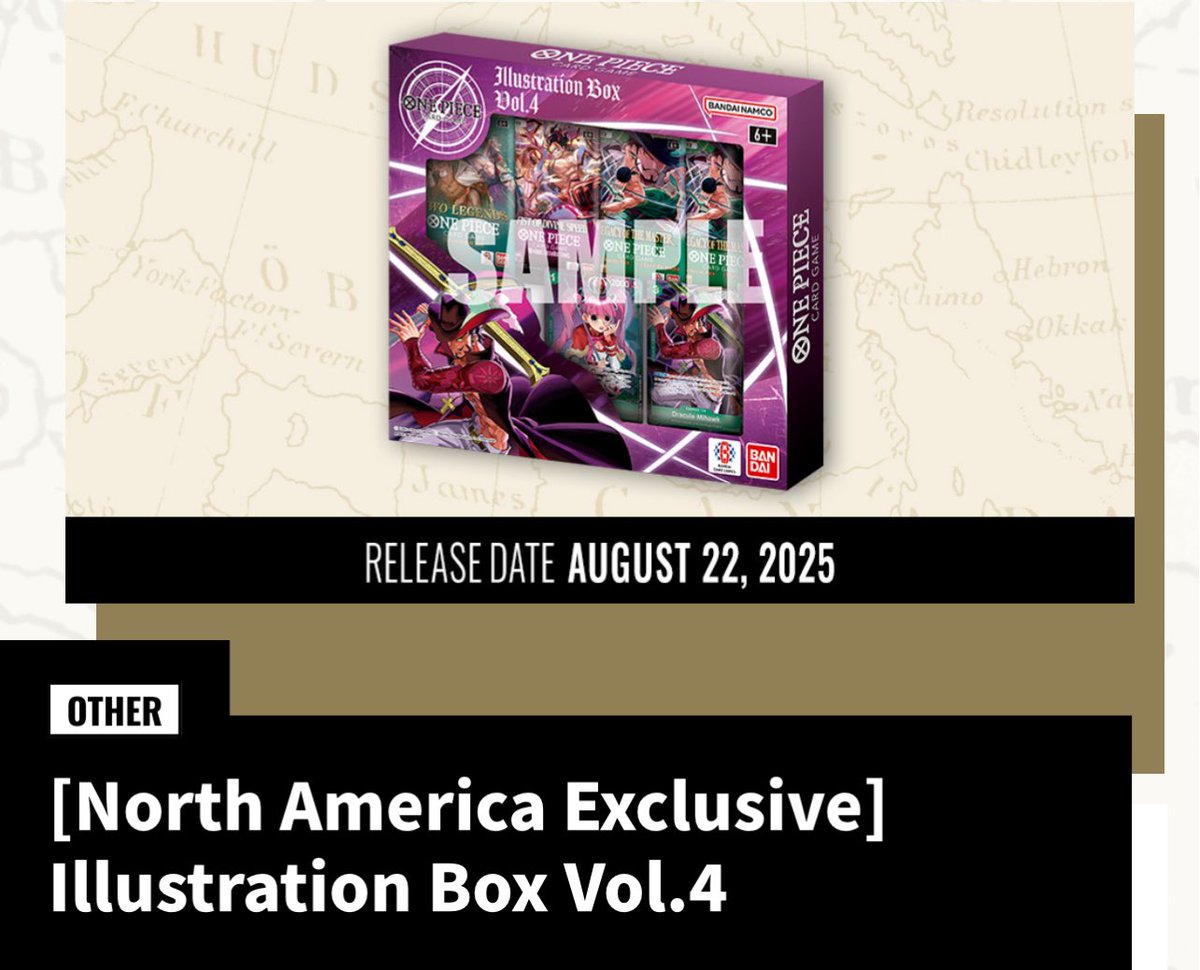MrAllSunday_TCG's tweet photo. Illustration Box Vol. 4 has been spoiled with an August release date! This looks to include an alternate art version of OP09 Perona and ST12 Mihawk. 

What do we think? ST12 Mihawk is very deserving of a reprint in an accessible product. 

#onepiece #optcg #onepiececardgame https://t.co/VU4yzcrpNK