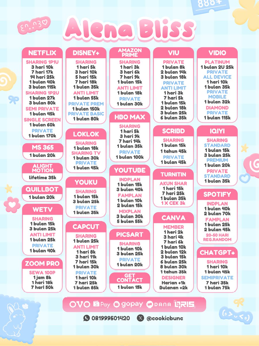 cookiebunc's tweet image. ♡   ∩_∩
 （„• ֊ •„)♡
┏━∪∪━━━━┓
♡ 𝐀𝐥𝐞𝐧𝐚'𝐬 𝐇𝐨𝐦𝐞 ♡
┗━━━━━━━┛ 
ℍ𝐚𝐥𝐥𝐨 𝐦𝐚𝐧𝐮𝐬𝐢𝐚 𝐩𝐞𝐦𝐛𝐚𝐢𝐤🙋🏻‍♀

💬 bit.ly/alena-wa
📜 t.me/sachproof
^2.000+ proof trusted bergaransi💃