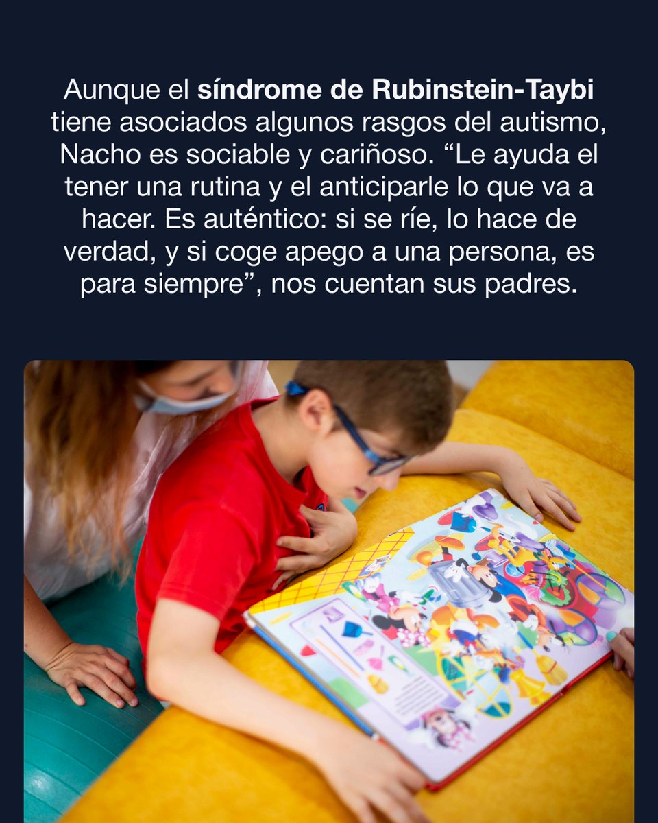 Hoy, en el Día Mundial del Síndrome de Rubinstein-Taybi, ponemos rostro y voz a esta #enfermedadrara.

Se conoce como el síndrome “de los pulgares anchos” y suele aparecer con problemas del desarrollo y cognitivos. Conoce en el blog #VidasCruzadas cómo conviven Nacho y su familia