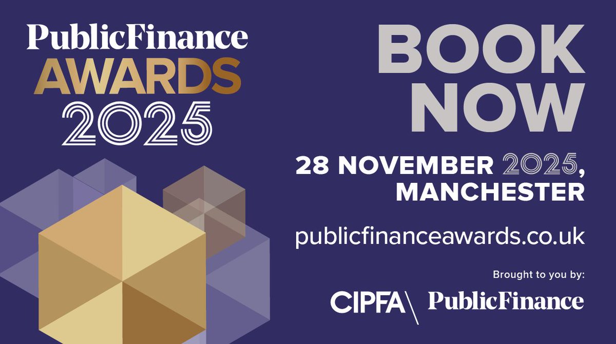 public_finance_'s tweet image. This time next week we will be announcing the #pfshortlist for @CIPFA #pfawards25. Find out who has been successful on Wednesday 20 August on our LinkedIn page. While you wait, book your place for the lunchtime Awards ceremony in November. Find out more: publicfinanceawards.co.uk/awards/